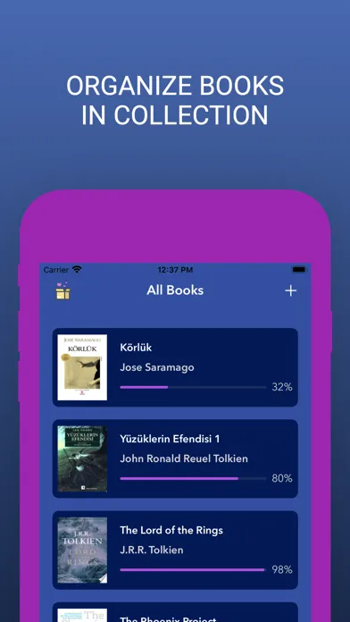 Capturas de tela do Booklyst-Library Manager