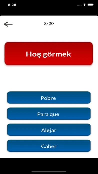 Spanish/Turkish Words Test স্ক্রিনশট