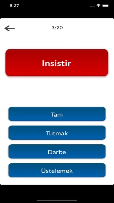 Spanish/Turkish Words Test স্ক্রিনশট