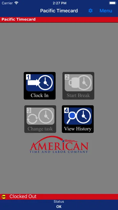 Tangkapan skrin American Pacific Timecard