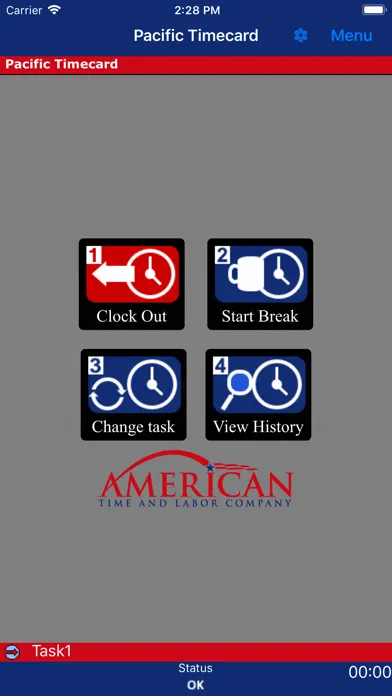 Tangkapan skrin American Pacific Timecard