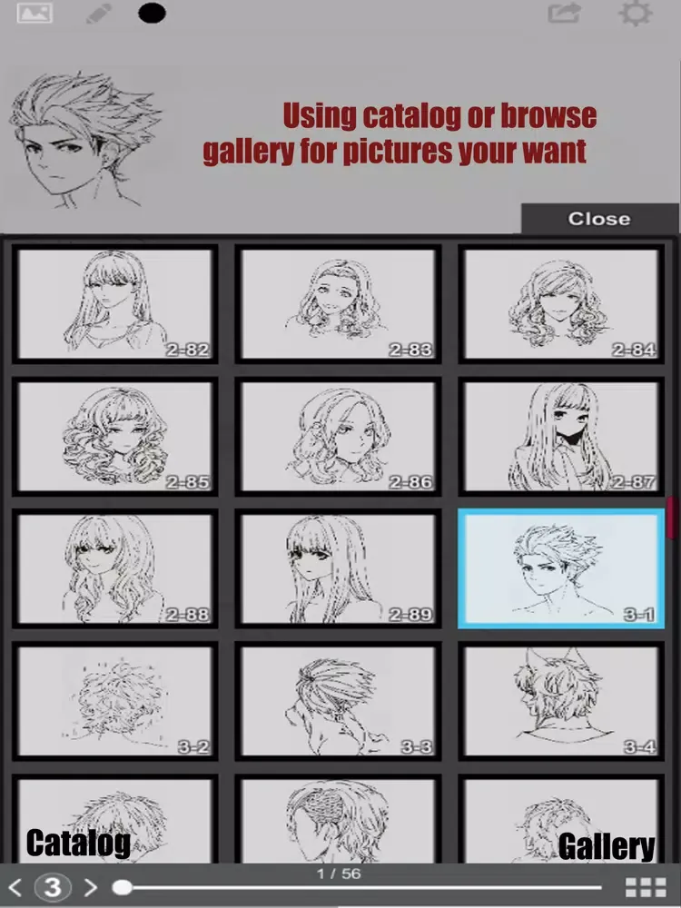 Ảnh chụp màn hình của Comic Sketch : Drawing Hair iPad 