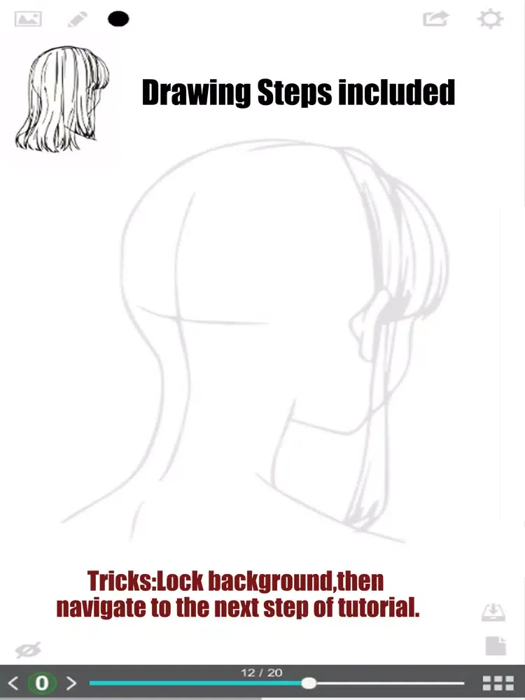 Ảnh chụp màn hình của Comic Sketch : Drawing Hair iPad 