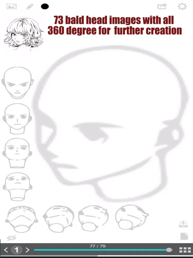 Ảnh chụp màn hình của Comic Sketch : Drawing Hair iPad 