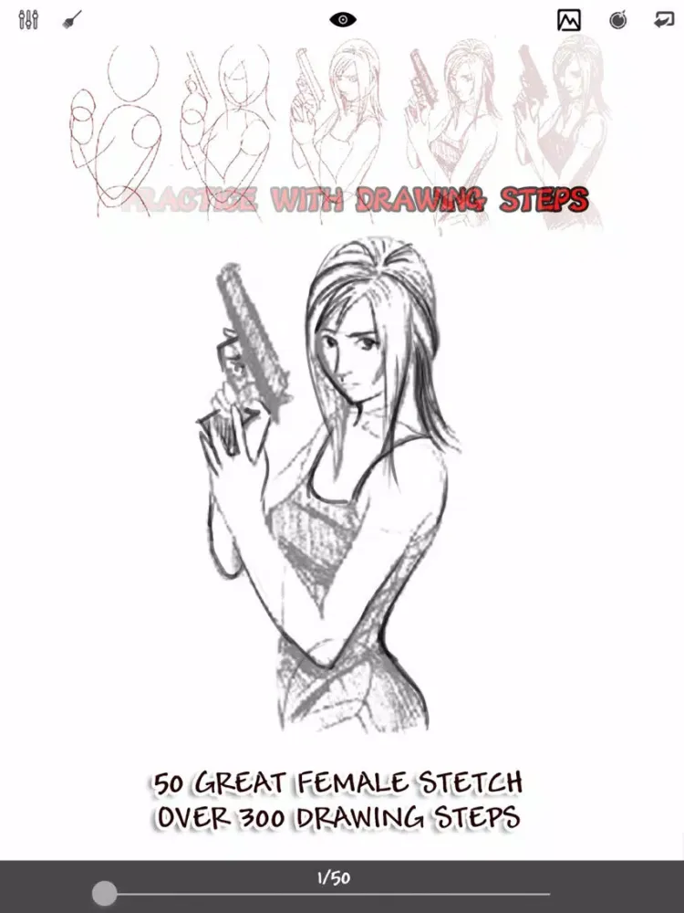 صور Learning Draw Female Charactors iPad 