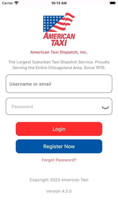 Ảnh chụp màn hình của American Taxi Dispatch