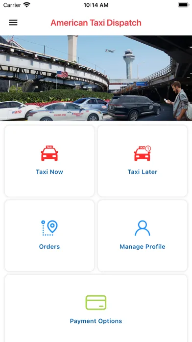 Ảnh chụp màn hình của American Taxi Dispatch