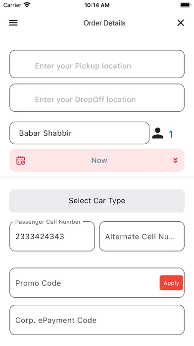 Ảnh chụp màn hình của American Taxi Dispatch