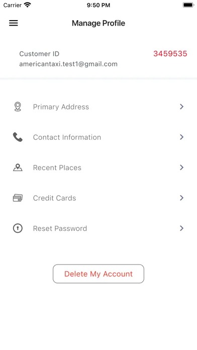 Ảnh chụp màn hình của American Taxi Dispatch