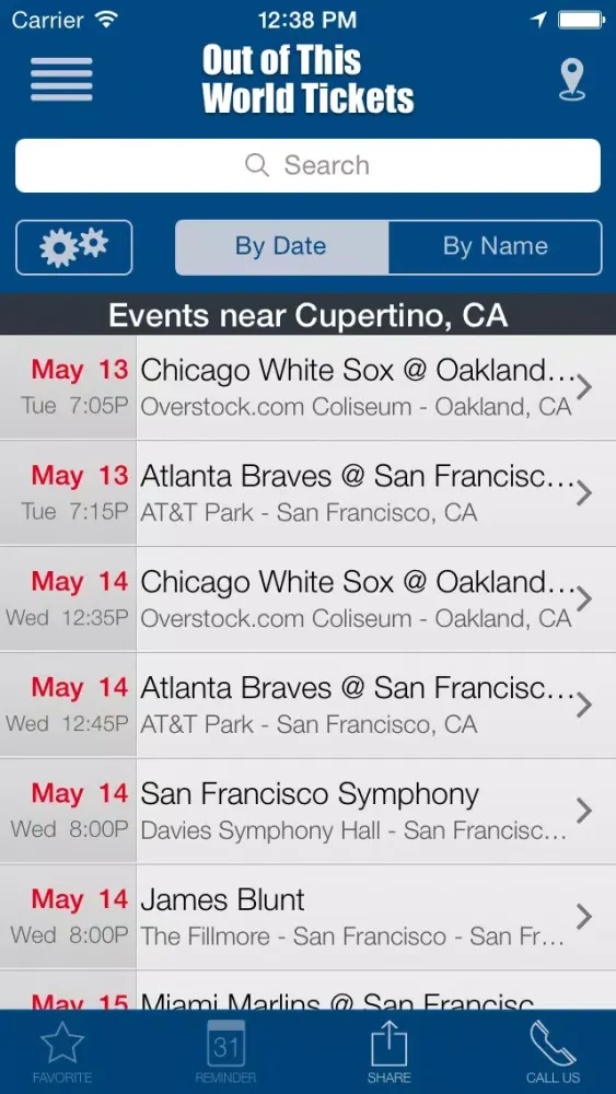 Screenshot di OOTWTickets