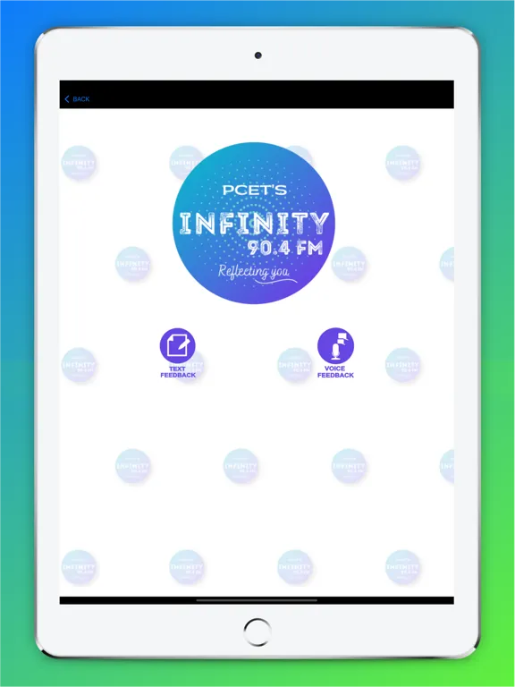 PCET’S INFINITY 90.4 FM iPad 应用截图