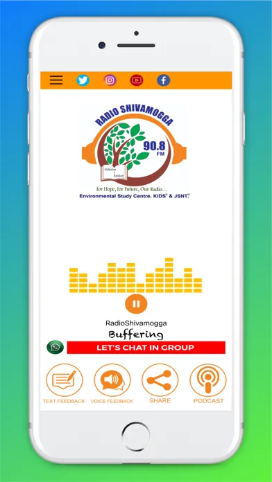 Capturas de tela do Radio Shivamogga FM 90.8 Mhz