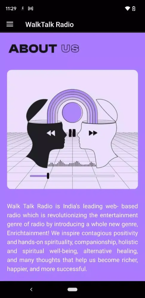 Capturas de tela do WalkTalk Radio
