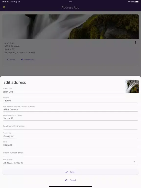 Screenshot di Address App - Easy sharing iPad 