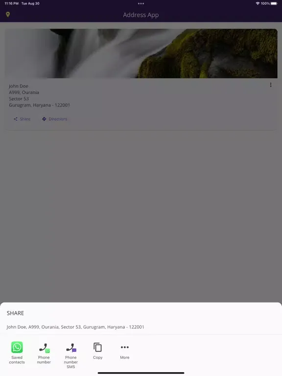Screenshot di Address App - Easy sharing iPad 