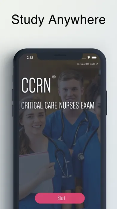 Zrzuty ekranu CCRN Adult Critical Care Exam.