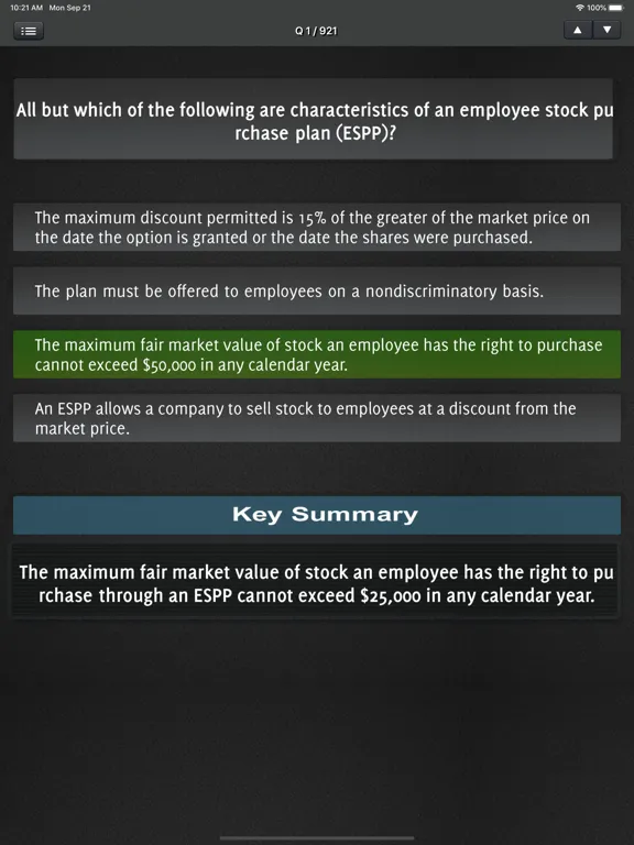 Скриншоты CFP - Practice Exam Q&A iPad 