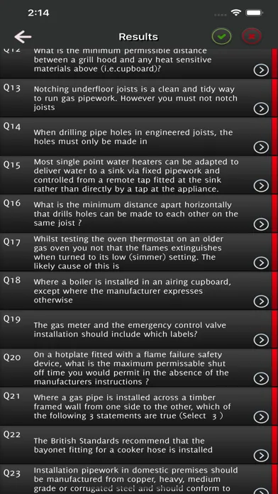 Ảnh chụp màn hình của C&G Domestic Natural Gas Exam