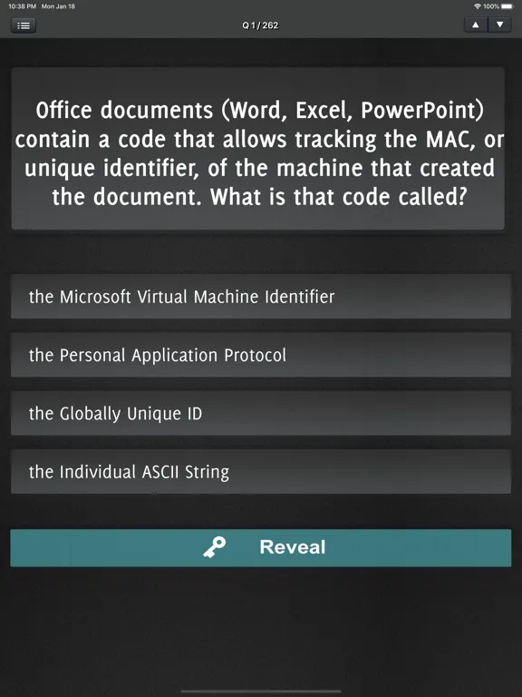 Zrzuty ekranu CHFI Computer Hacking Exam iPad 