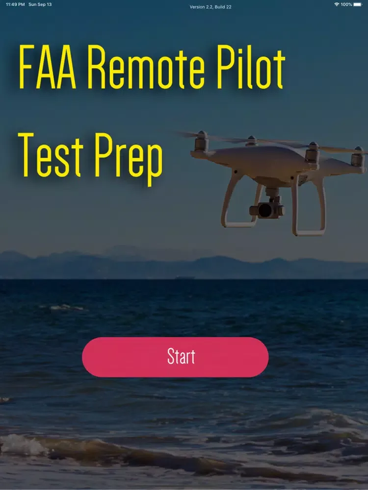 Capturas de tela do Remote Pilot Exam Drone FAA iPad 