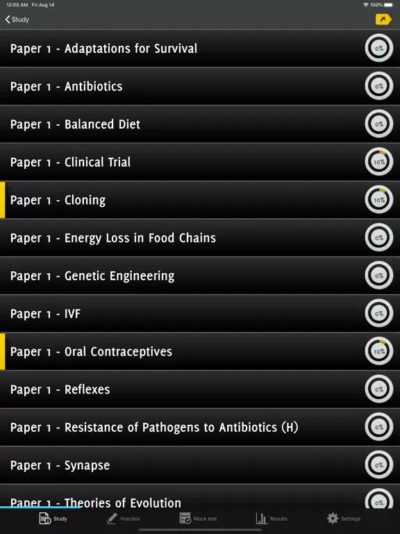 GCSE Biology Practice iPad  स्क्रीनशॉट