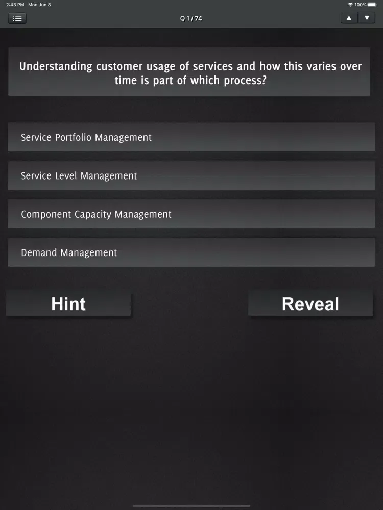 ITIL v4 Exam Foundation iPad 应用截图