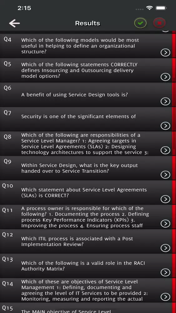 ITIL v4 Exam Foundation应用截图