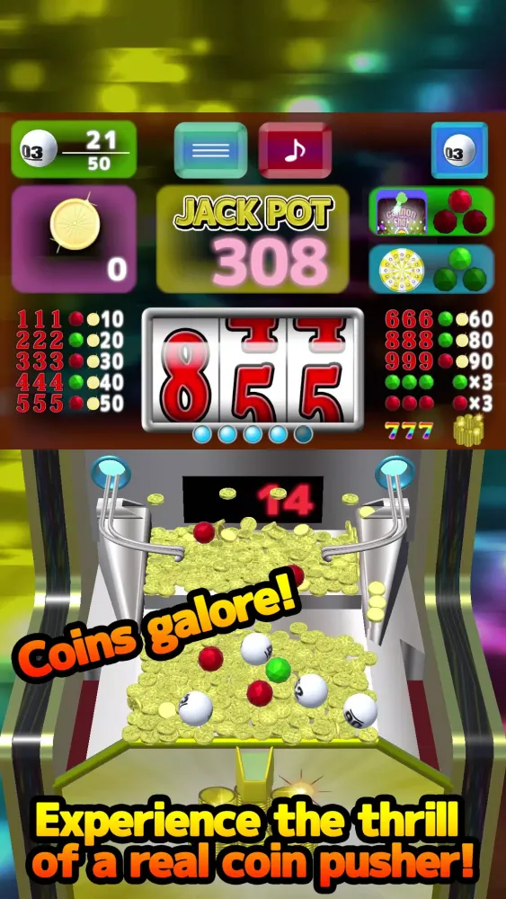 Tangkapan skrin EXCITING COIN PUSHER