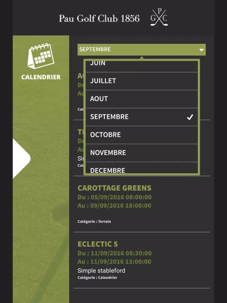 Pau Golf Club 1856 iPad 应用截图