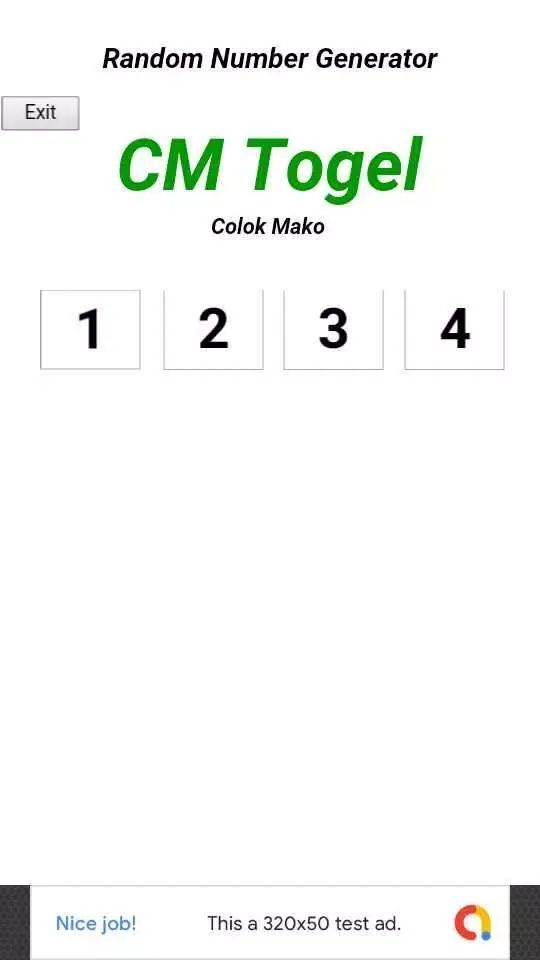 Tangkapan layar CM Togel
