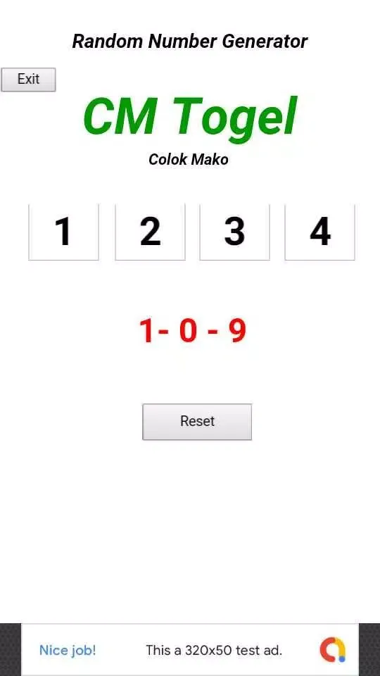 Tangkapan layar CM Togel