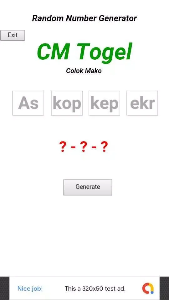 Tangkapan layar CM Togel