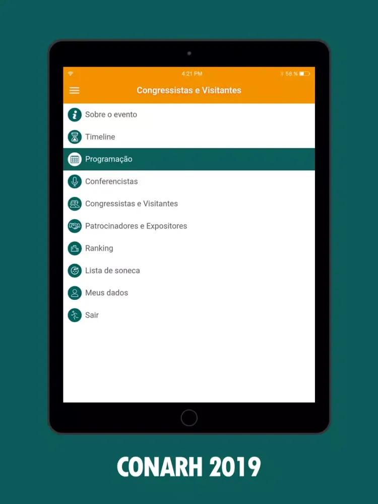 CONARH 2019 iPad 應用截圖