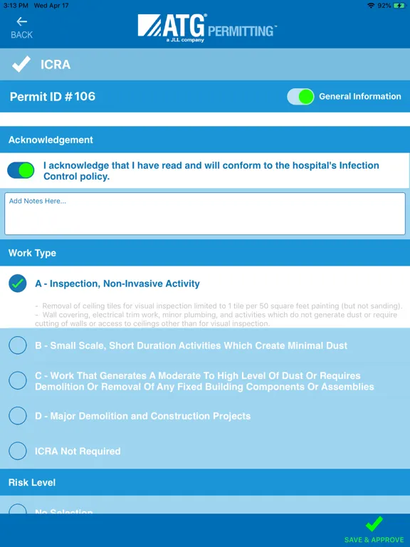Permitting iPad  Screenshots