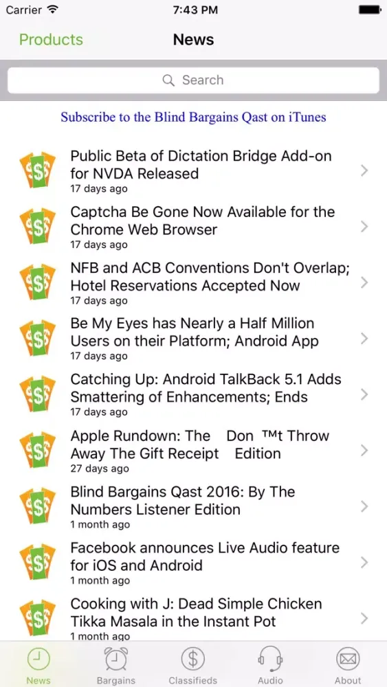 Blind Bargains Screenshots