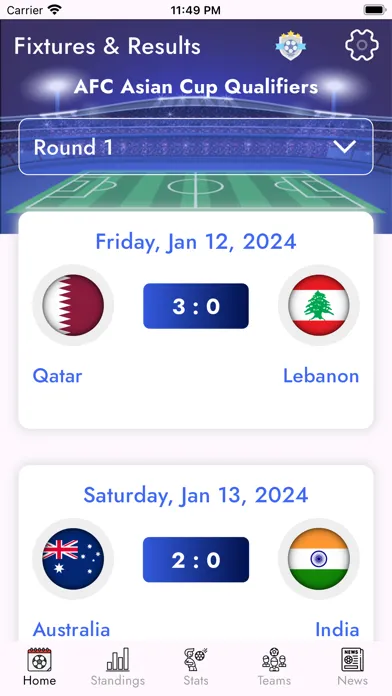 AF : Asian Football Cup Live スクリーンショット