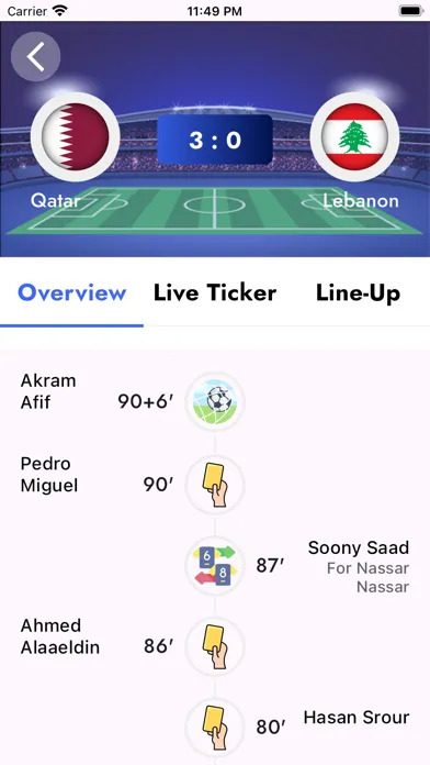 AF : Asian Football Cup Live スクリーンショット