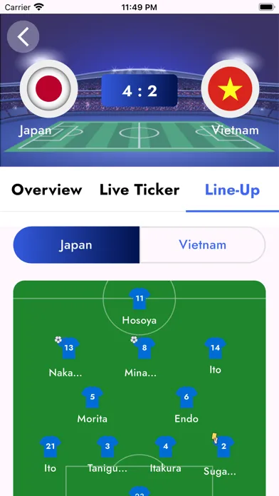 AF : Asian Football Cup Live スクリーンショット