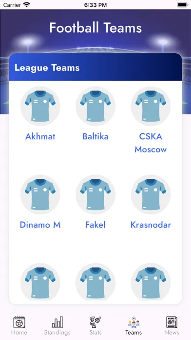 Russia Football League Scores應用截圖