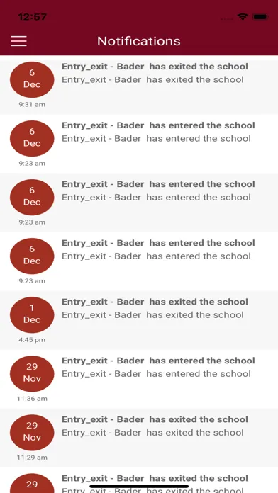 Britus SE Parent App Screenshots