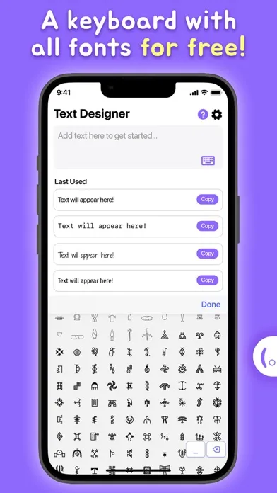 Text Designer - Font Keyboard स्क्रीनशॉट