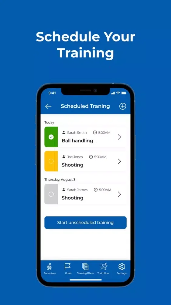 Athletic Training Scheduler Ekran Görüntüleri