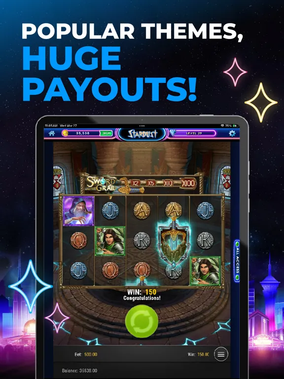 Captures d'écran de Stardust Social Casino iPad 