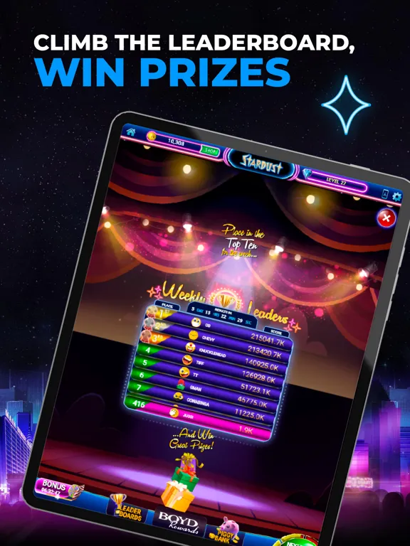 Captures d'écran de Stardust Social Casino iPad 