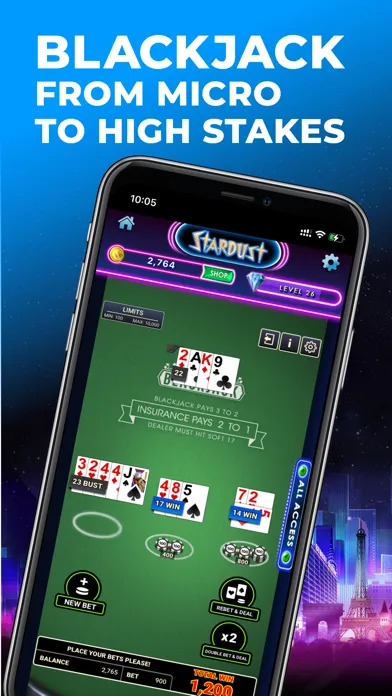 Captures d'écran de Stardust Social Casino