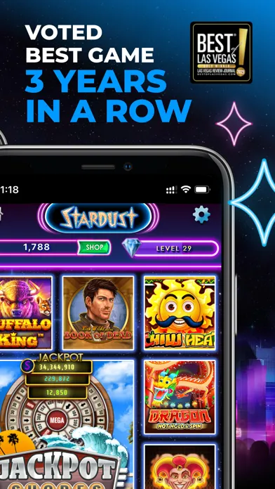 Captures d'écran de Stardust Social Casino