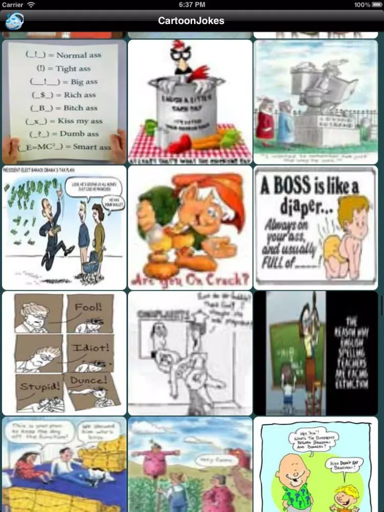Capturas de pantalla de Cartoon Jokes iPad 