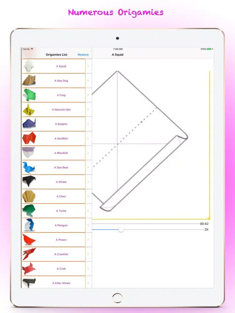 Tangkapan skrin Paper Origami iPad 