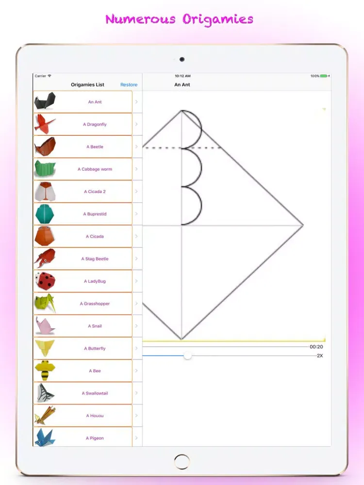 Capturas de pantalla de Origami Instructions iPad 