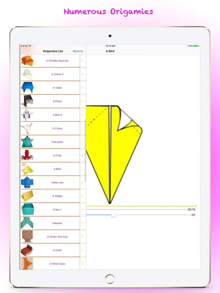 Capturas de pantalla de Origami Instructions iPad 